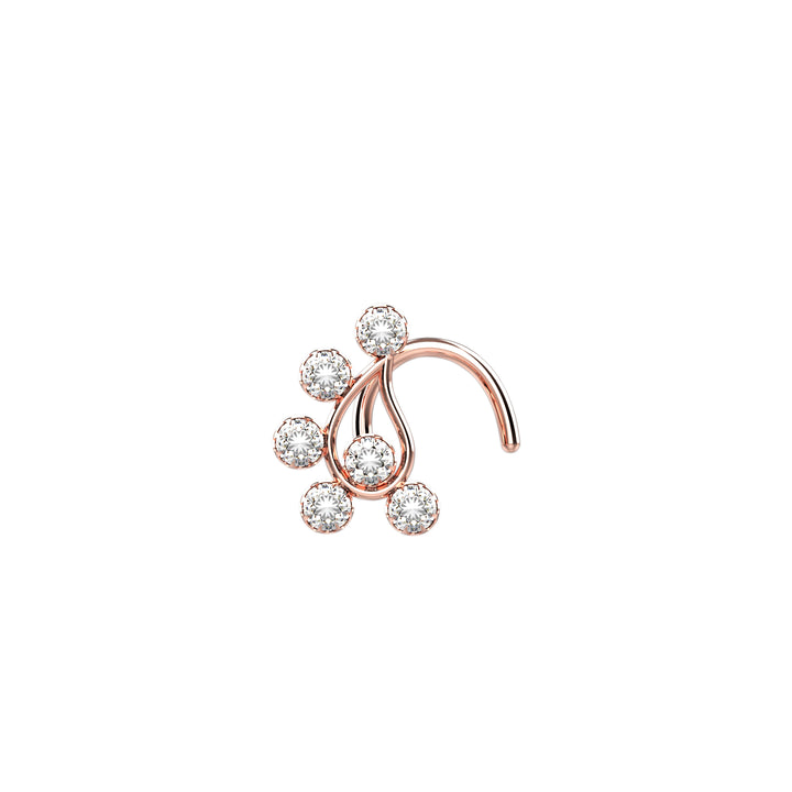 Indian style paisley nose stud