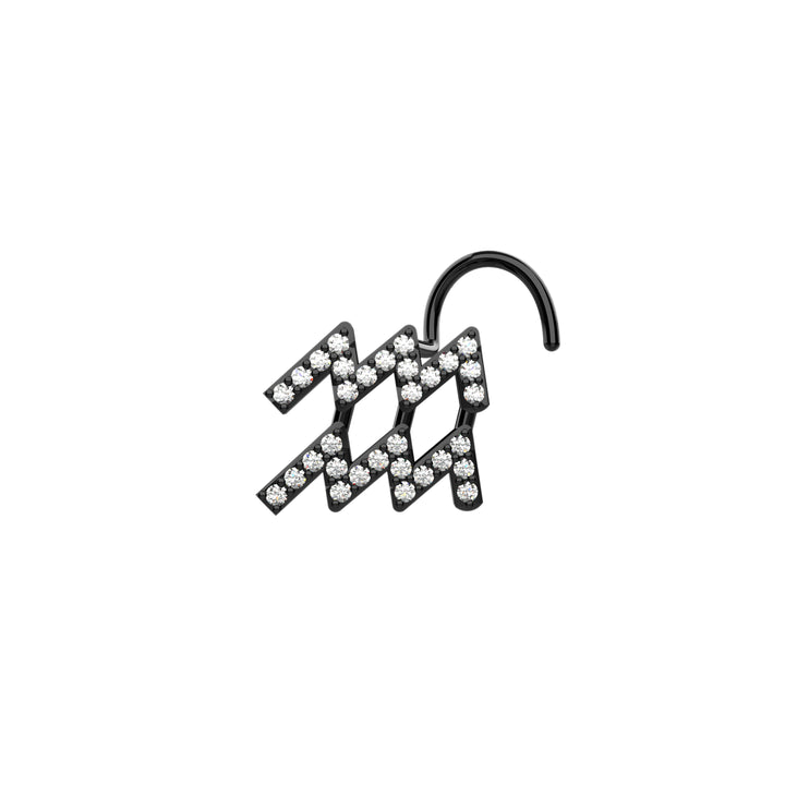 Aquarius Zodiac Nose Ring Stud – Unique Piercing Jewelry for Visionaries