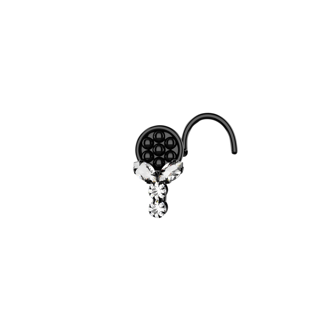 stylish gold nose stud