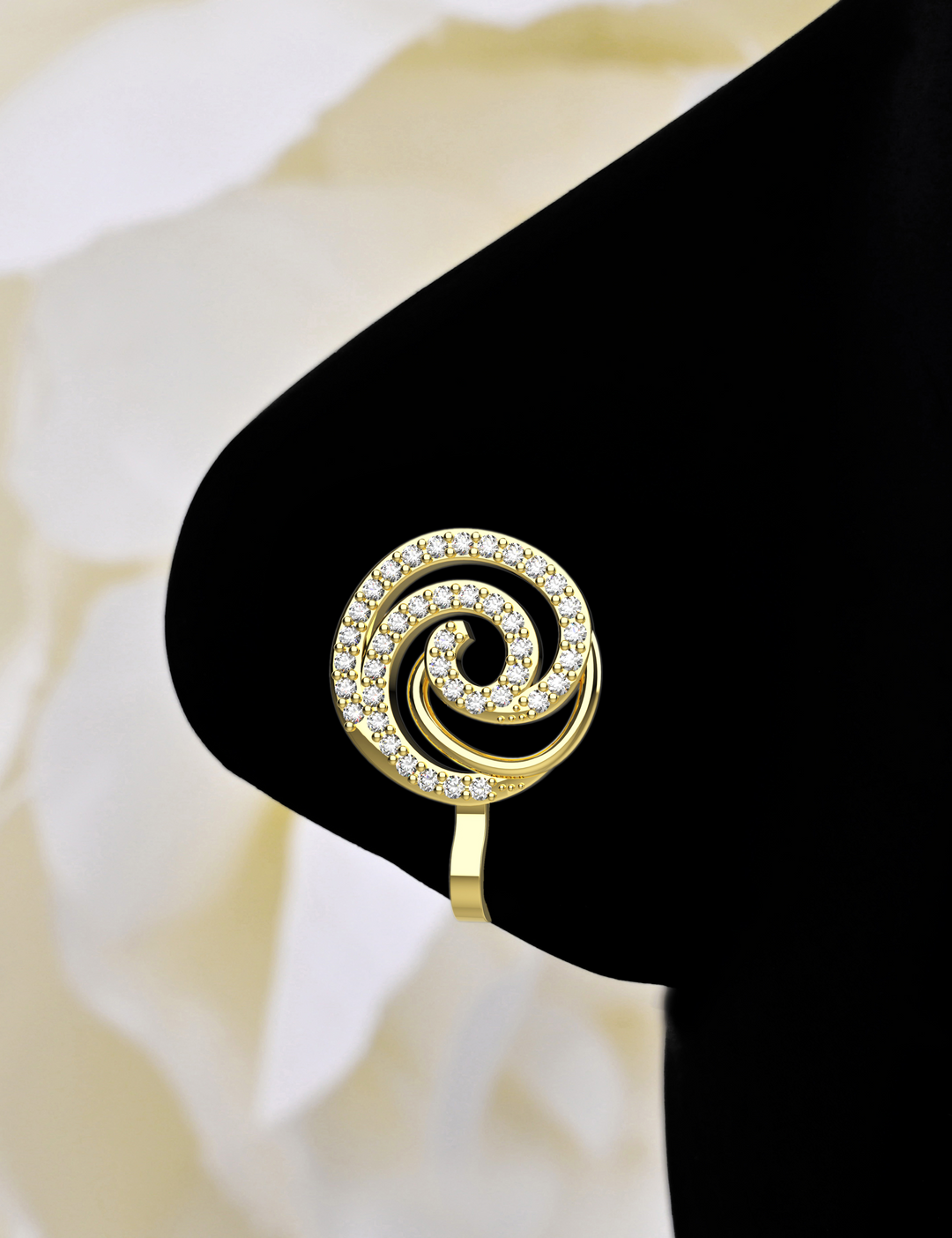 14k gold clip-on nose ring