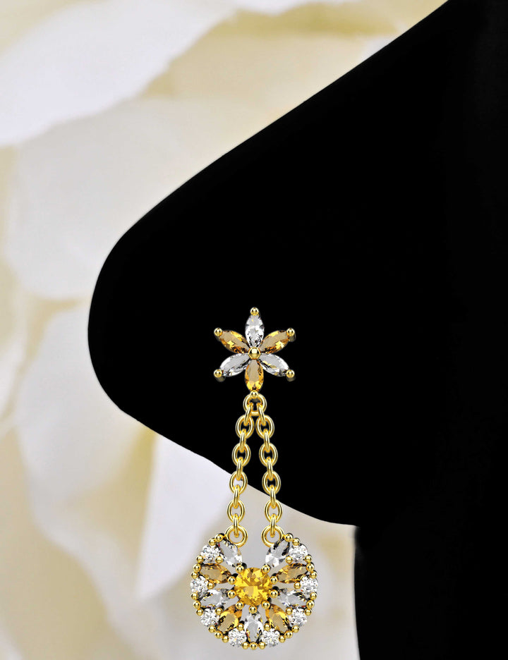 14k gold chain nose stud