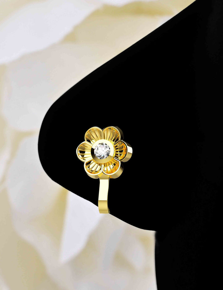 Gold faux nose cuff