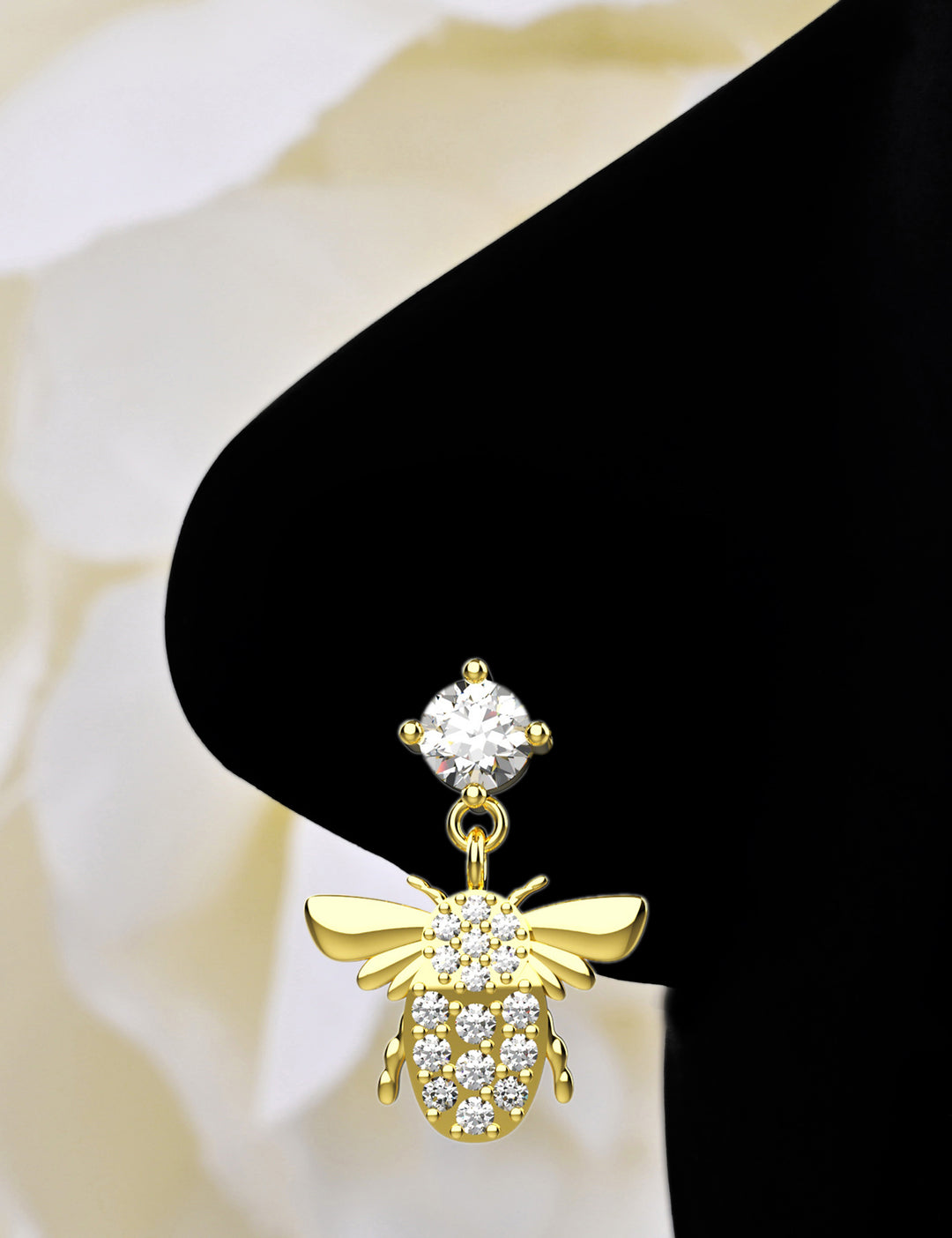 14k Gold Dangle Nose Ring