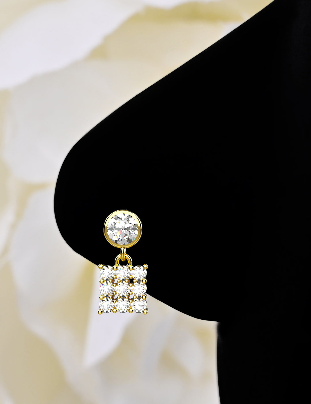 Dangle diamond nose stud