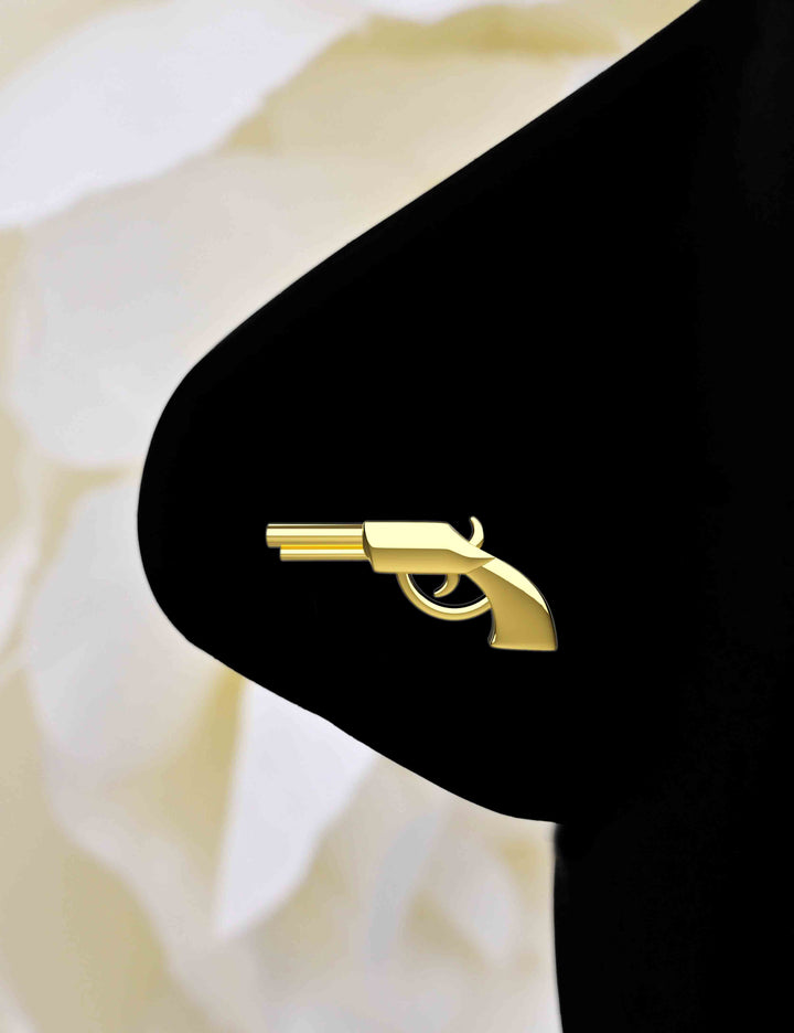 14k gold gun nose stud