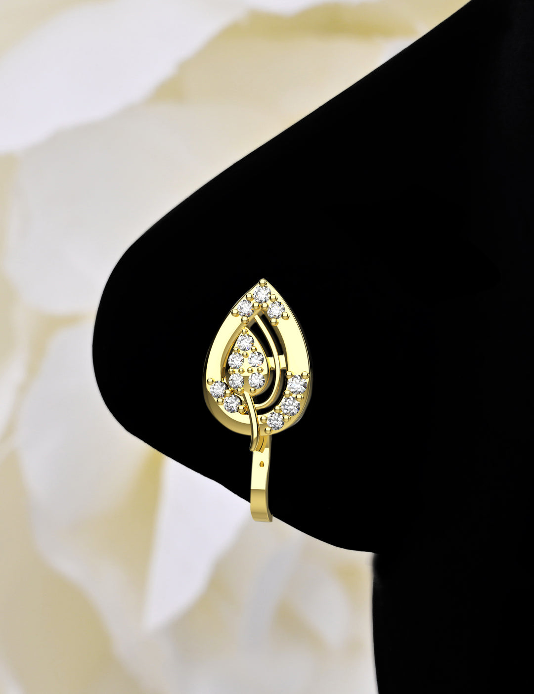 22K gold leaf fake nose ring