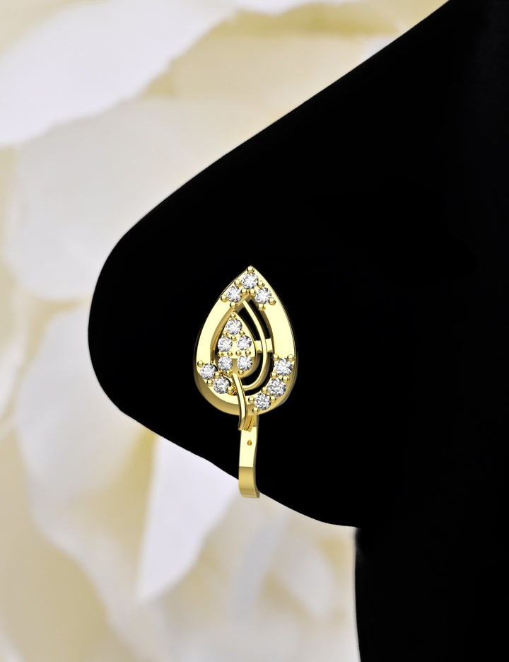 22K gold leaf fake nose ring