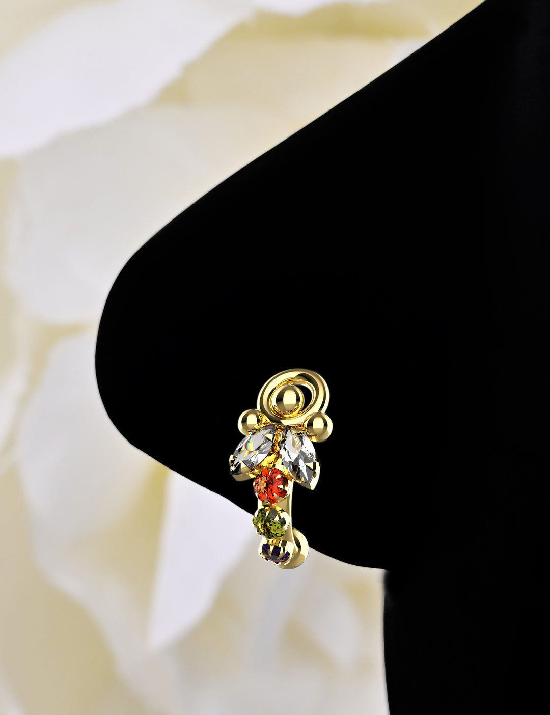 20G gold nose ring hoop
