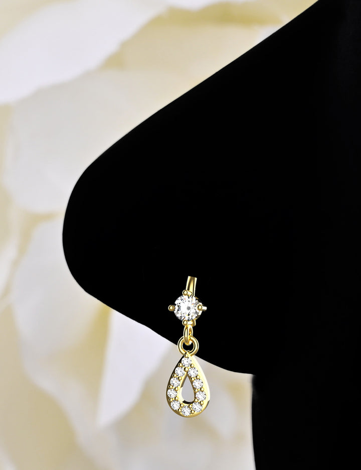 Elegant diamond nose ring