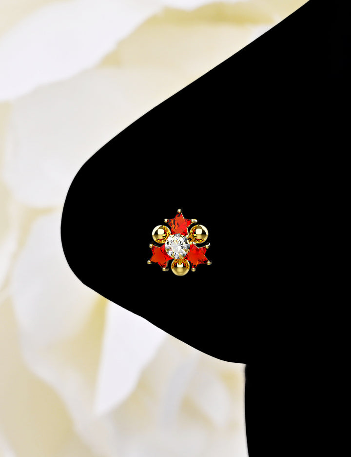 Star nose ring gold