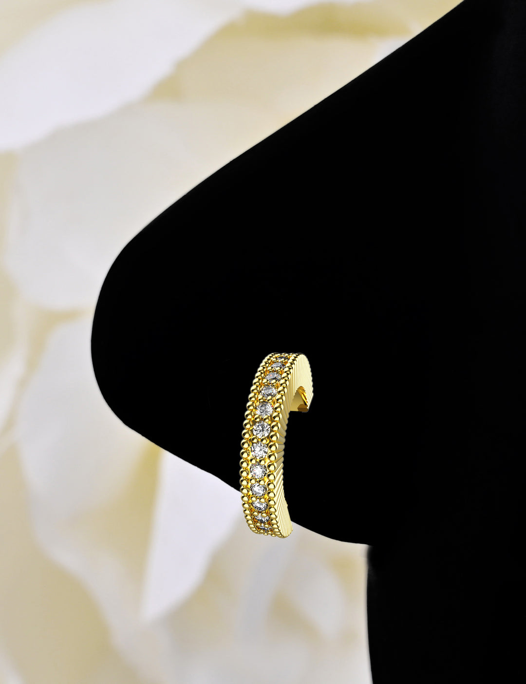 18k gold diamond nose ring