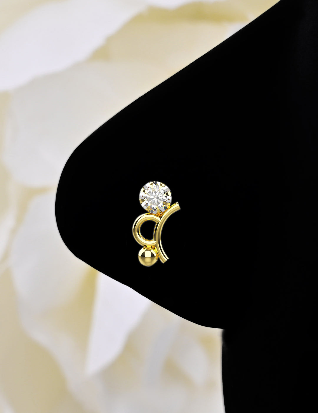14k gold Indian nose ring