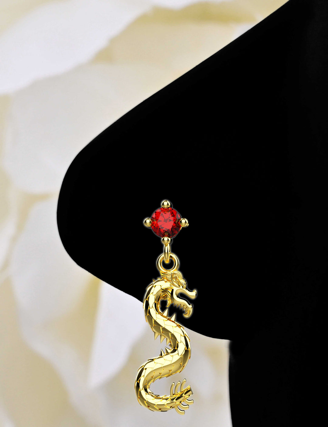 Dragon nose ring dangle
