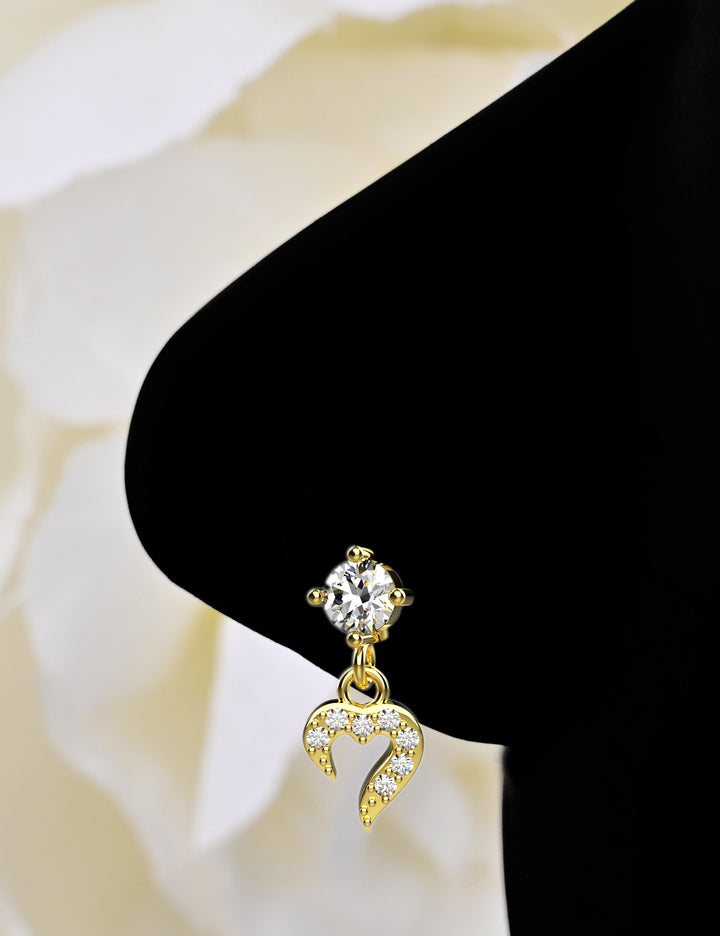 Heart dangle nose ring – playful and stylish design