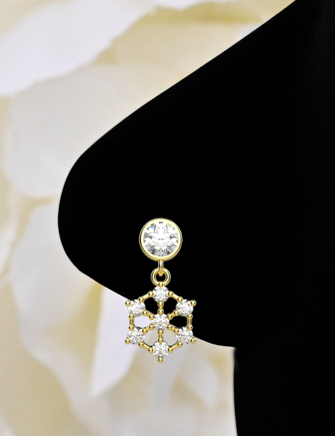 Gold dangle nose ring
