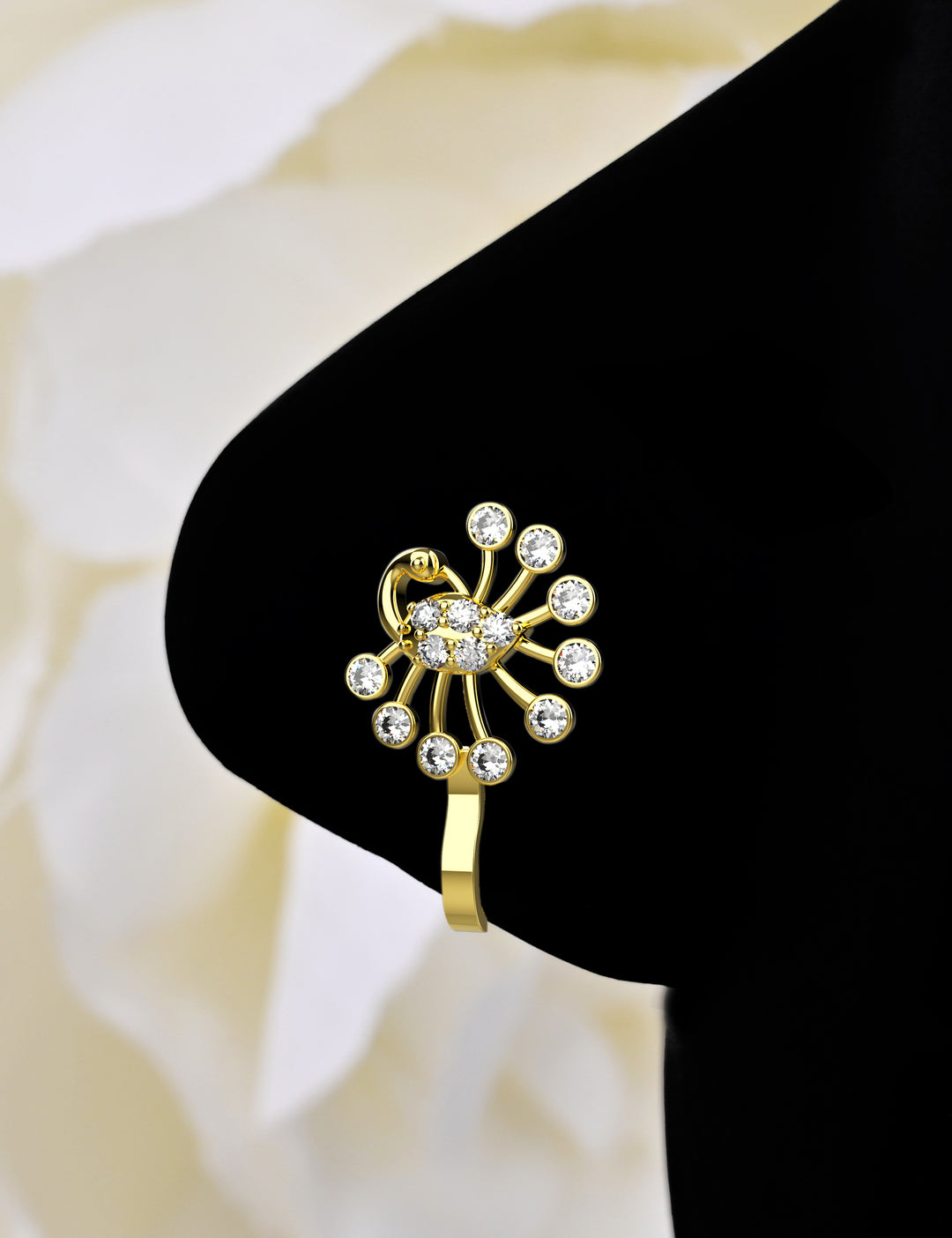 Gold Clip-On Nose Ring for Women
