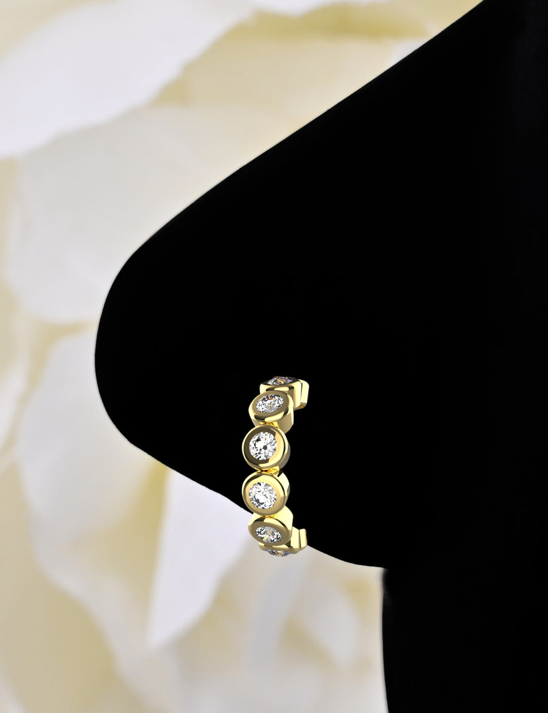 Small gold nose hoop