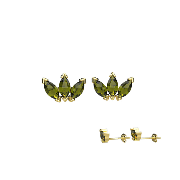 Gold stud earrings – classic earring for women