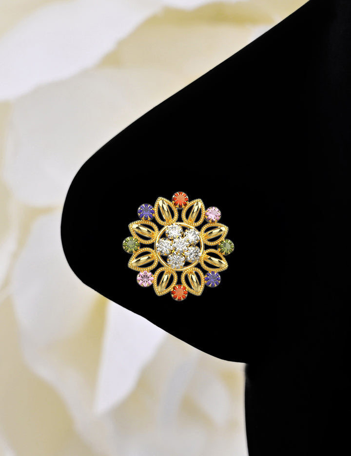 14K gold Indian nose ring