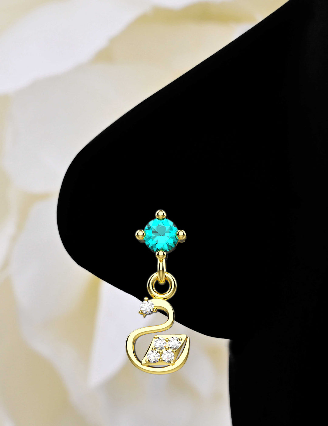 Duck dangle nose stud