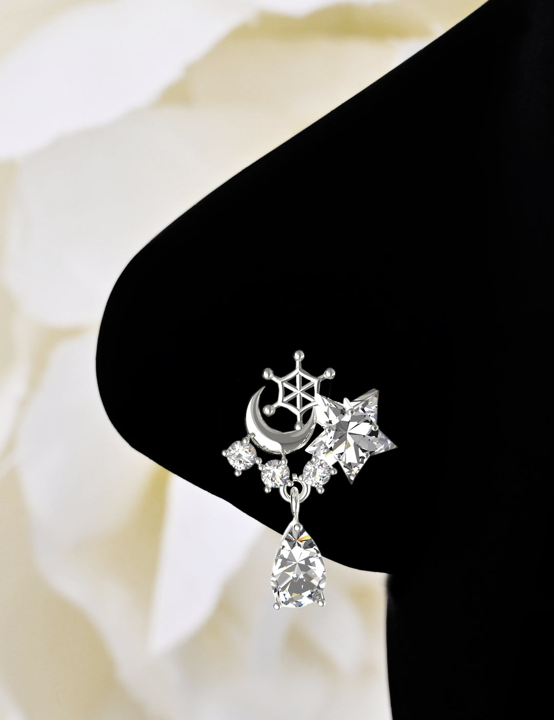 Dangle nose piercing jewelry gold