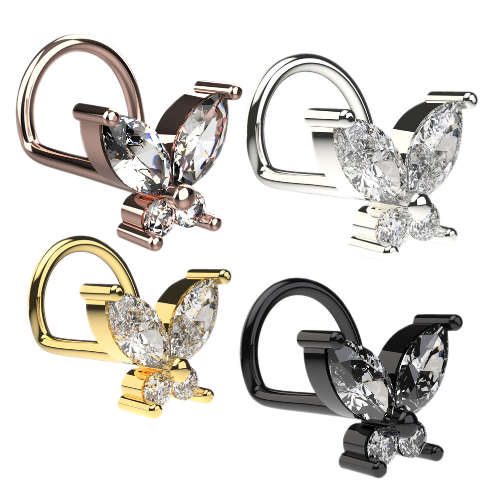 butterfly nose ring – trendy and unique nose piercing