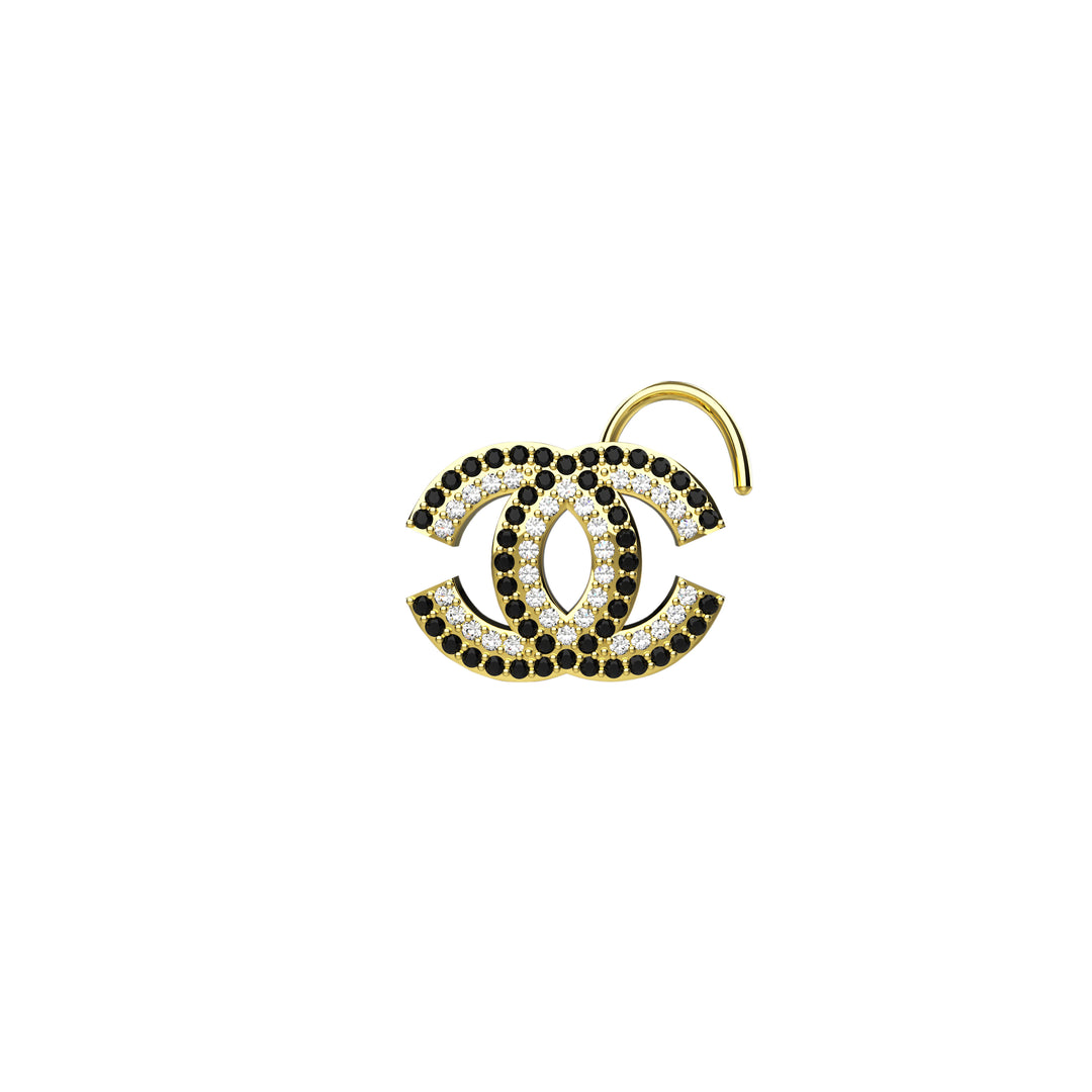 big size gold nose piercing