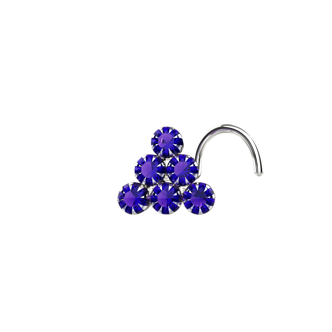 Gemstone nose piercing jewelry
