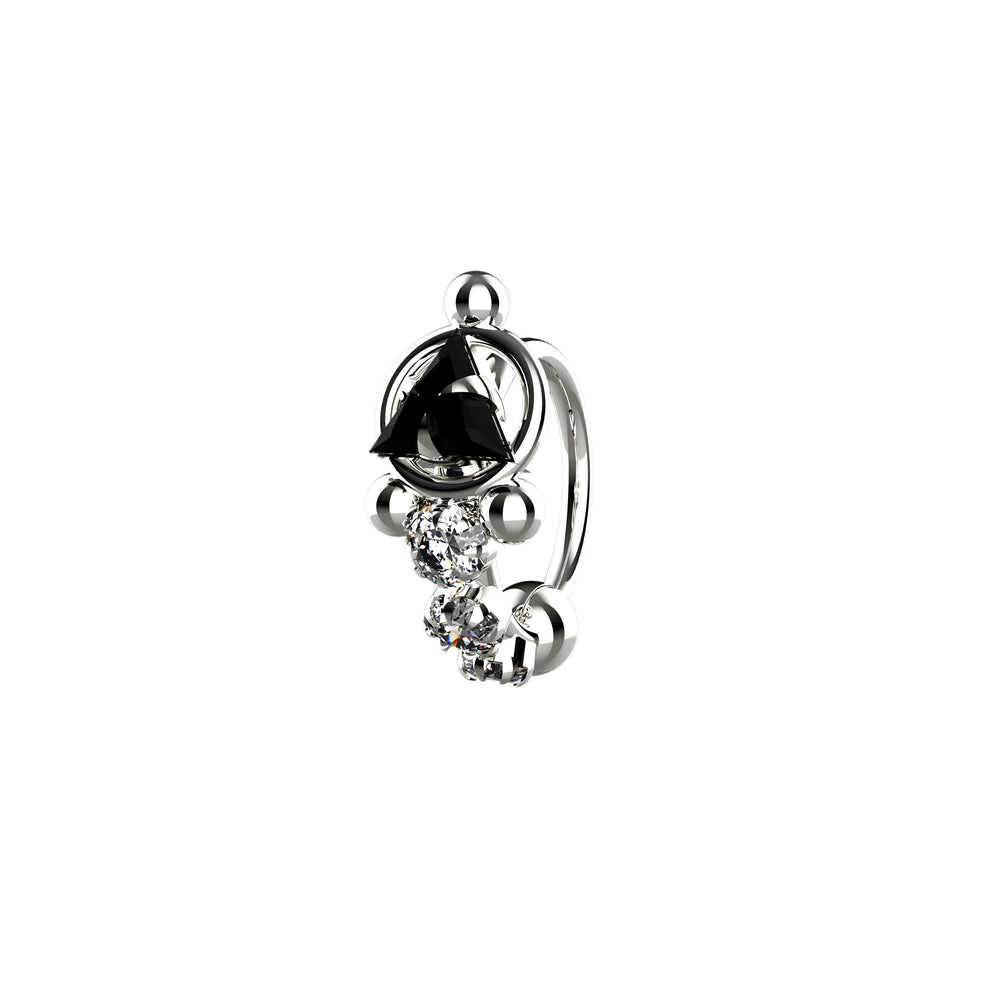 Gold nose hoop for piercing