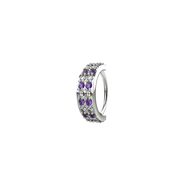Amethyst gemstone nose ring