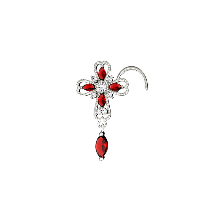 Garnet gemstone dangle nose jewelry