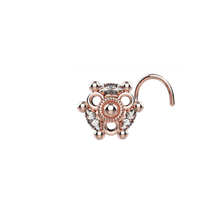Elegant Nose Studs with Diamonds