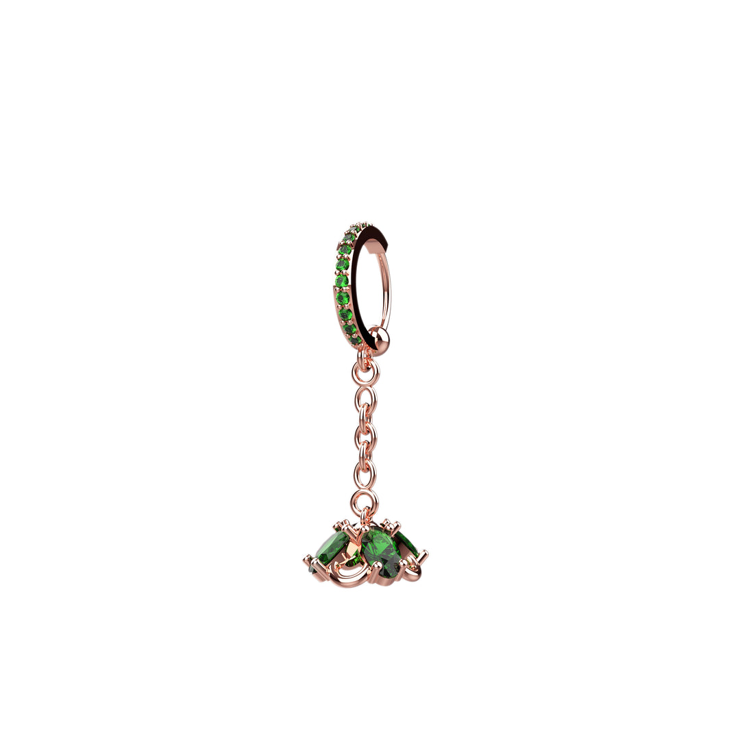 Hanging charm nose hoop