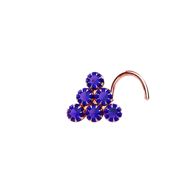 Unique sapphire nose stud