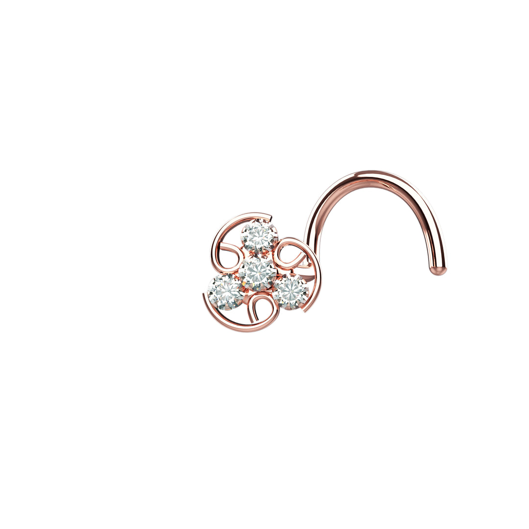 Gold nose jewelry
