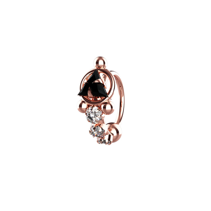 Silver hoop nose ring