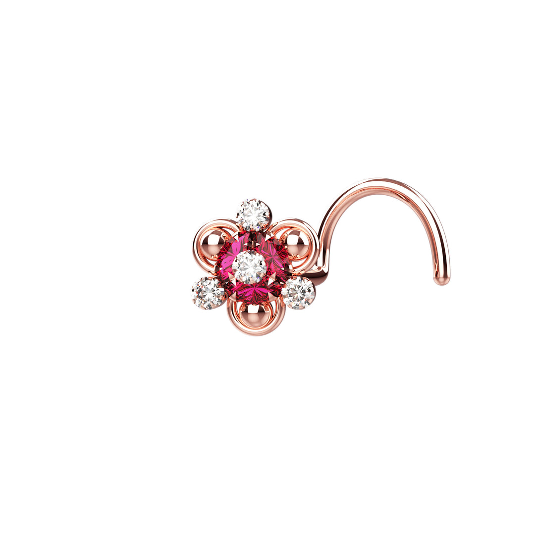 Gold nose ring for everyday wear.