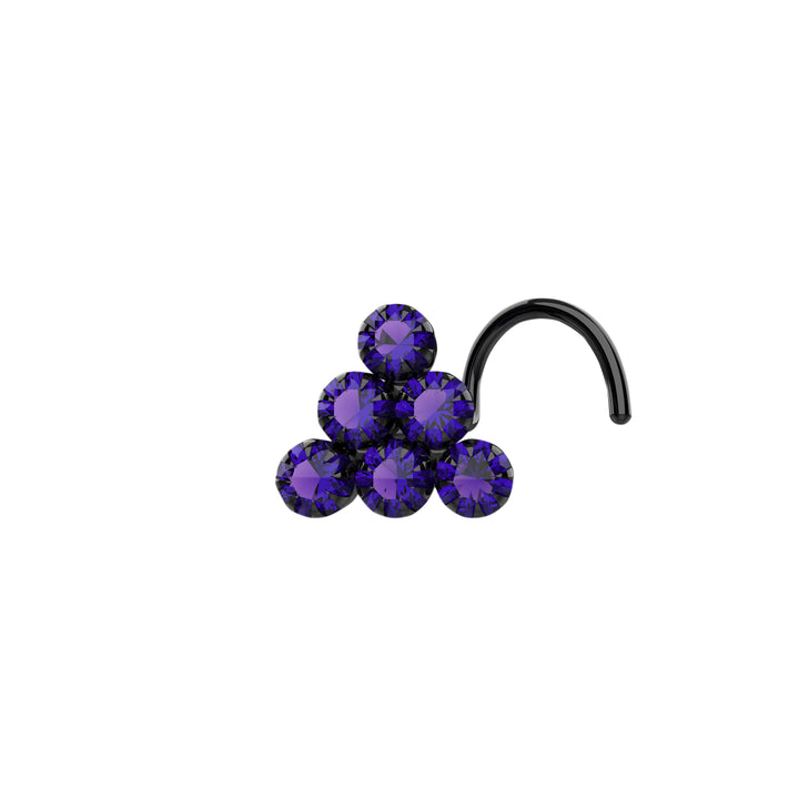 Blue stone nose jewelry