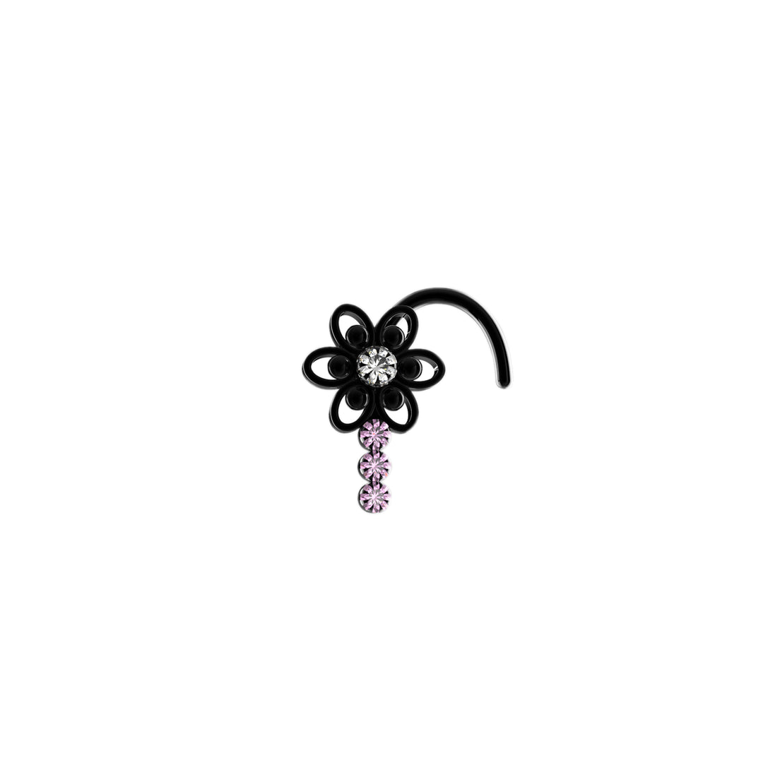 Handcrafted yellow gold nose ring for a chic look.