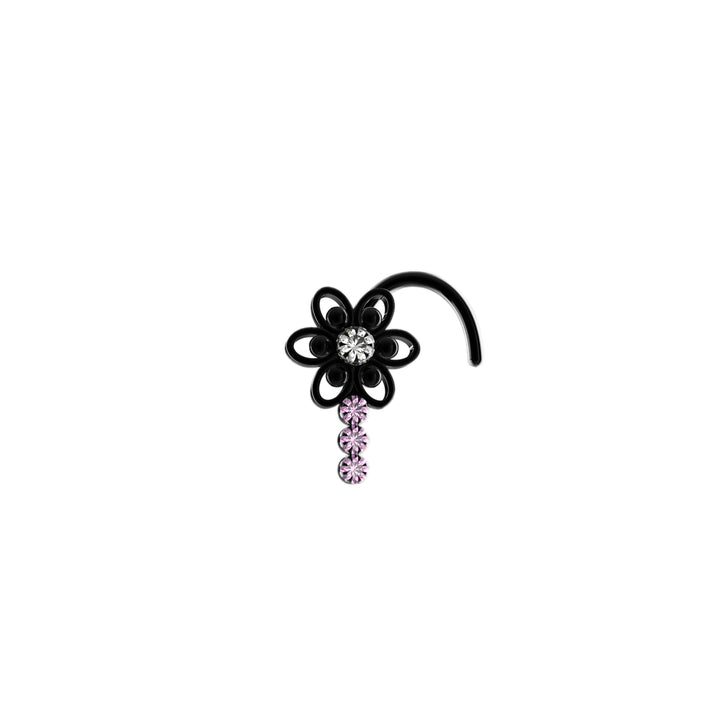 Handcrafted yellow gold nose ring for a chic look.
