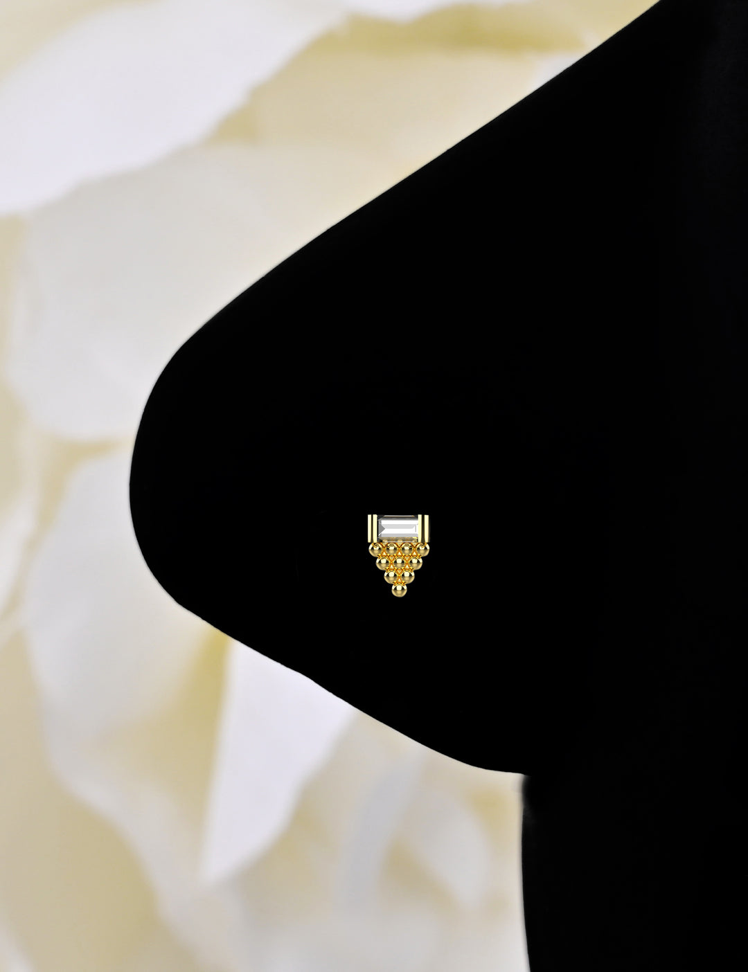 Tiny gold nose ring for women