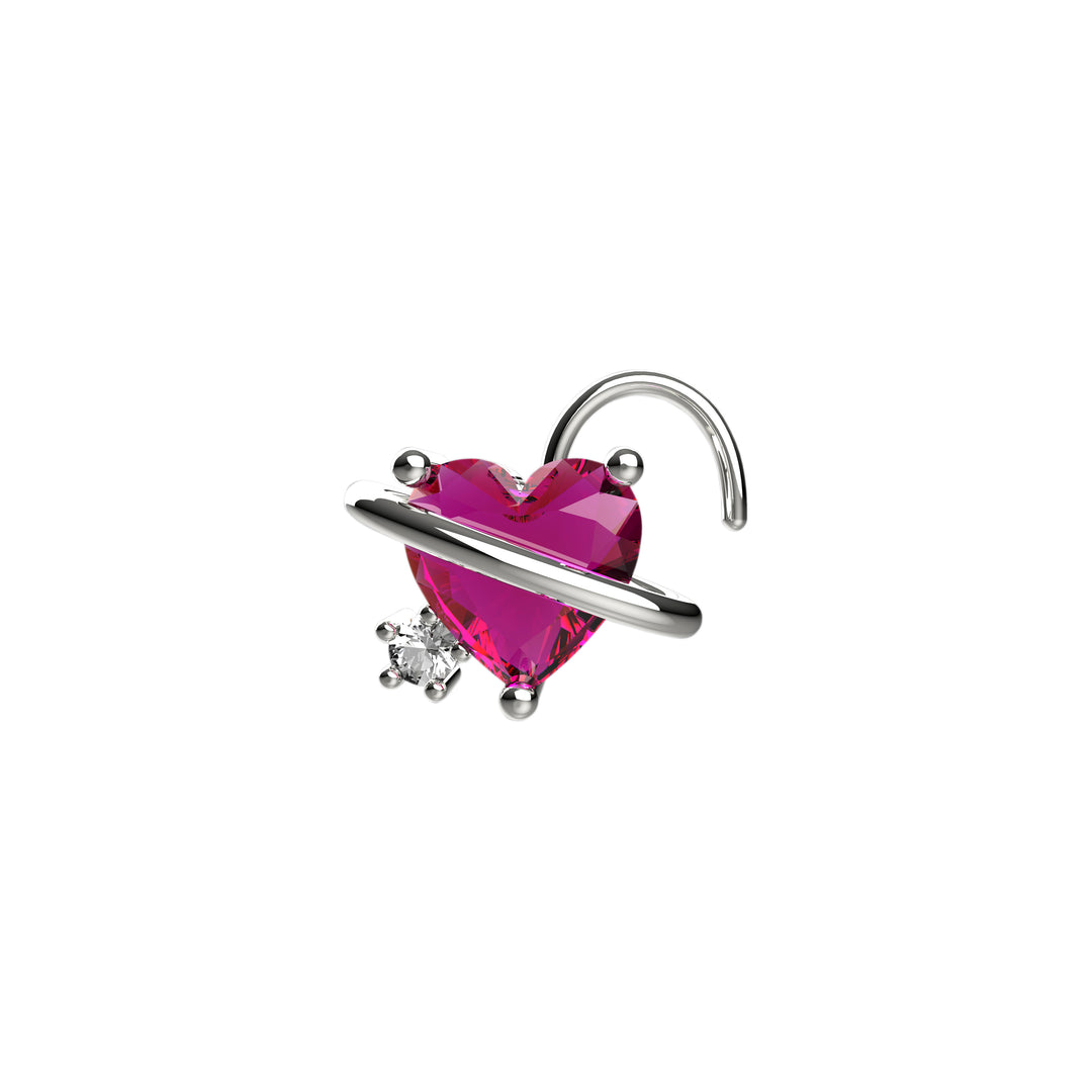 gold nose stud with ruby – perfect for a bold statement