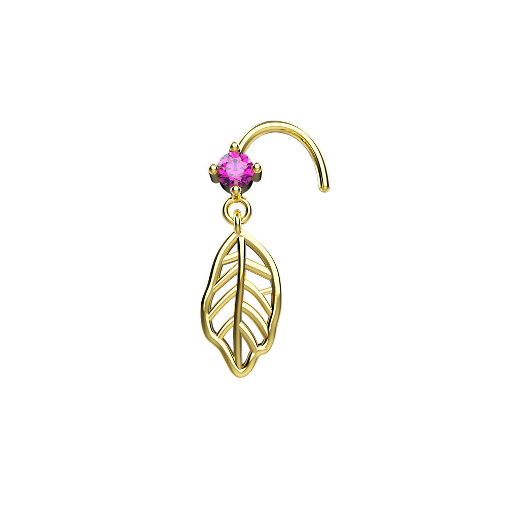 Nature-inspired dangle nose ring