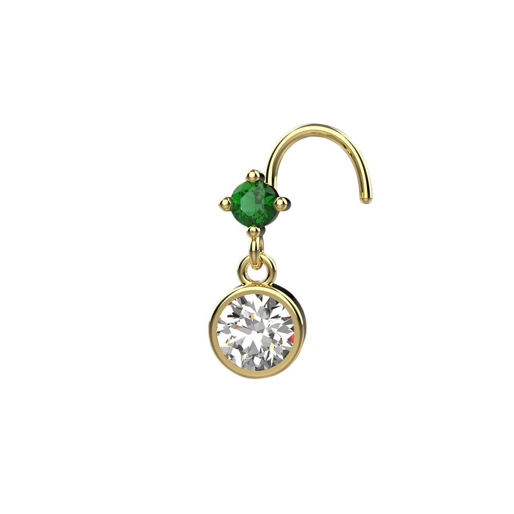 Dangling nose stud jewelry