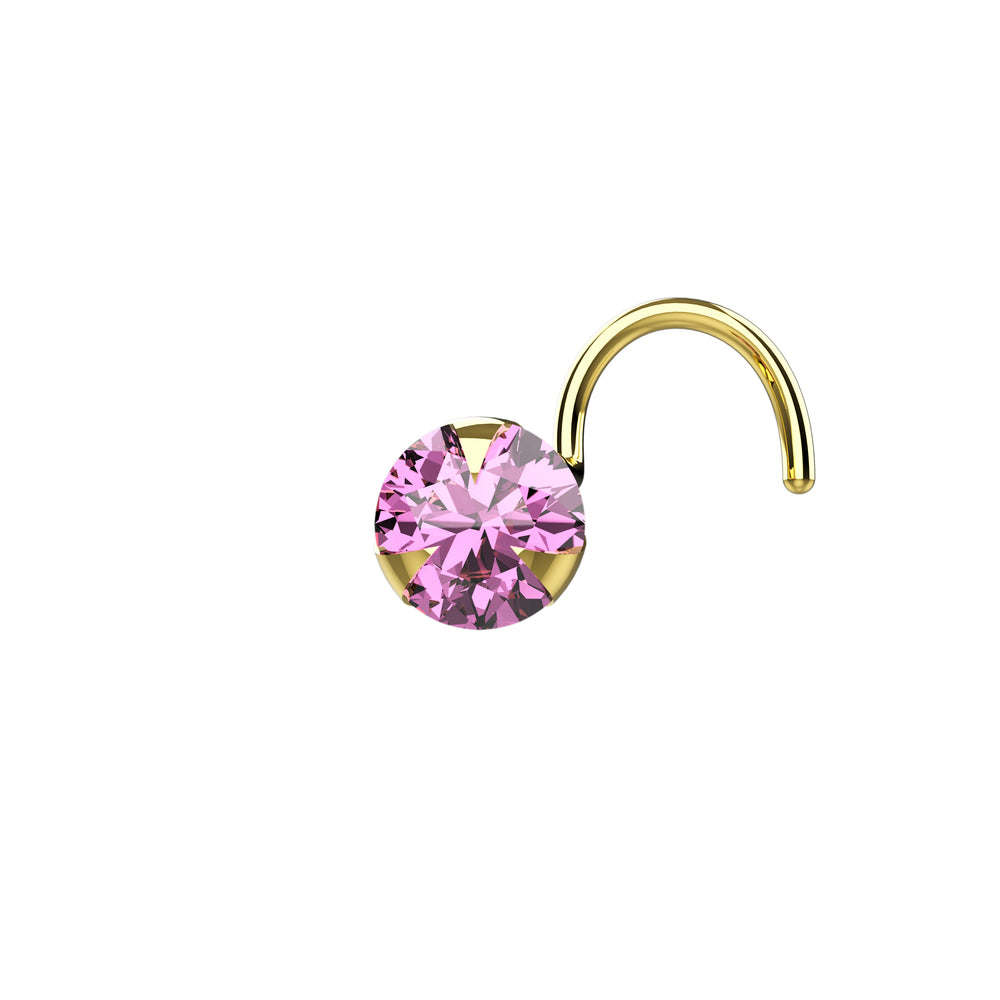 Small gold nose stud