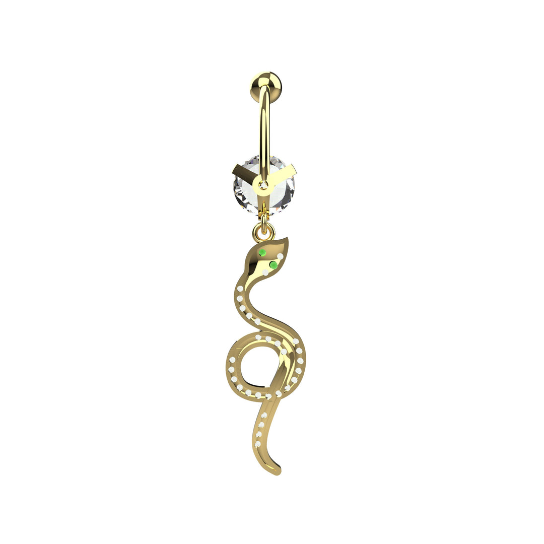 Snake piercing jewelry – stylish belly ring