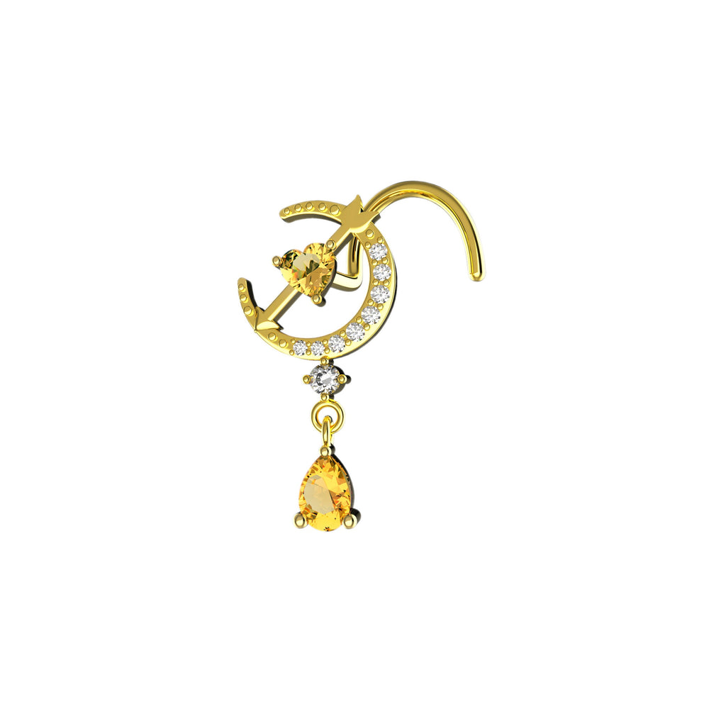 Champagne gem nose jewelry