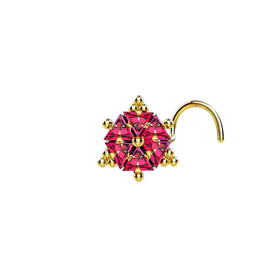gold nose stud – perfect for a classy nose piercing