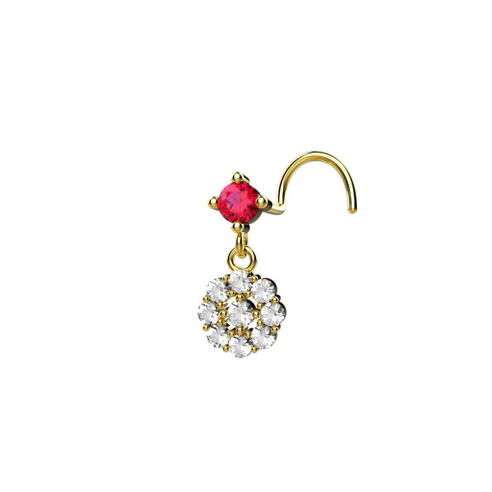Dangling nose piercing jewelry