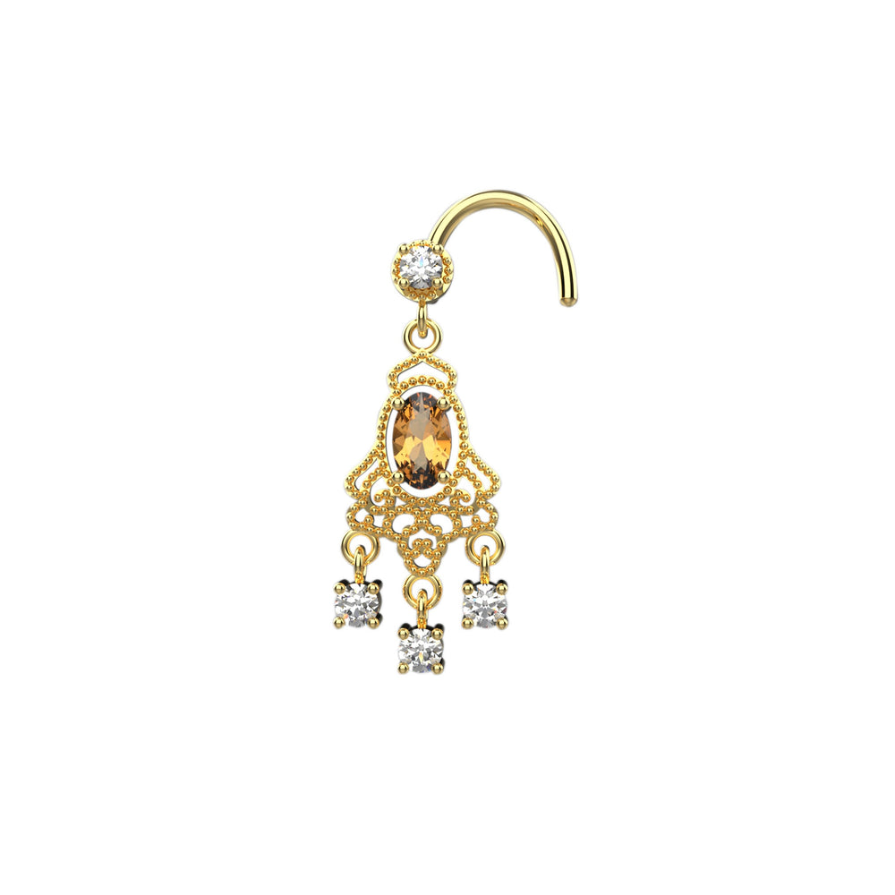 Dangling nose piercing jewelry
